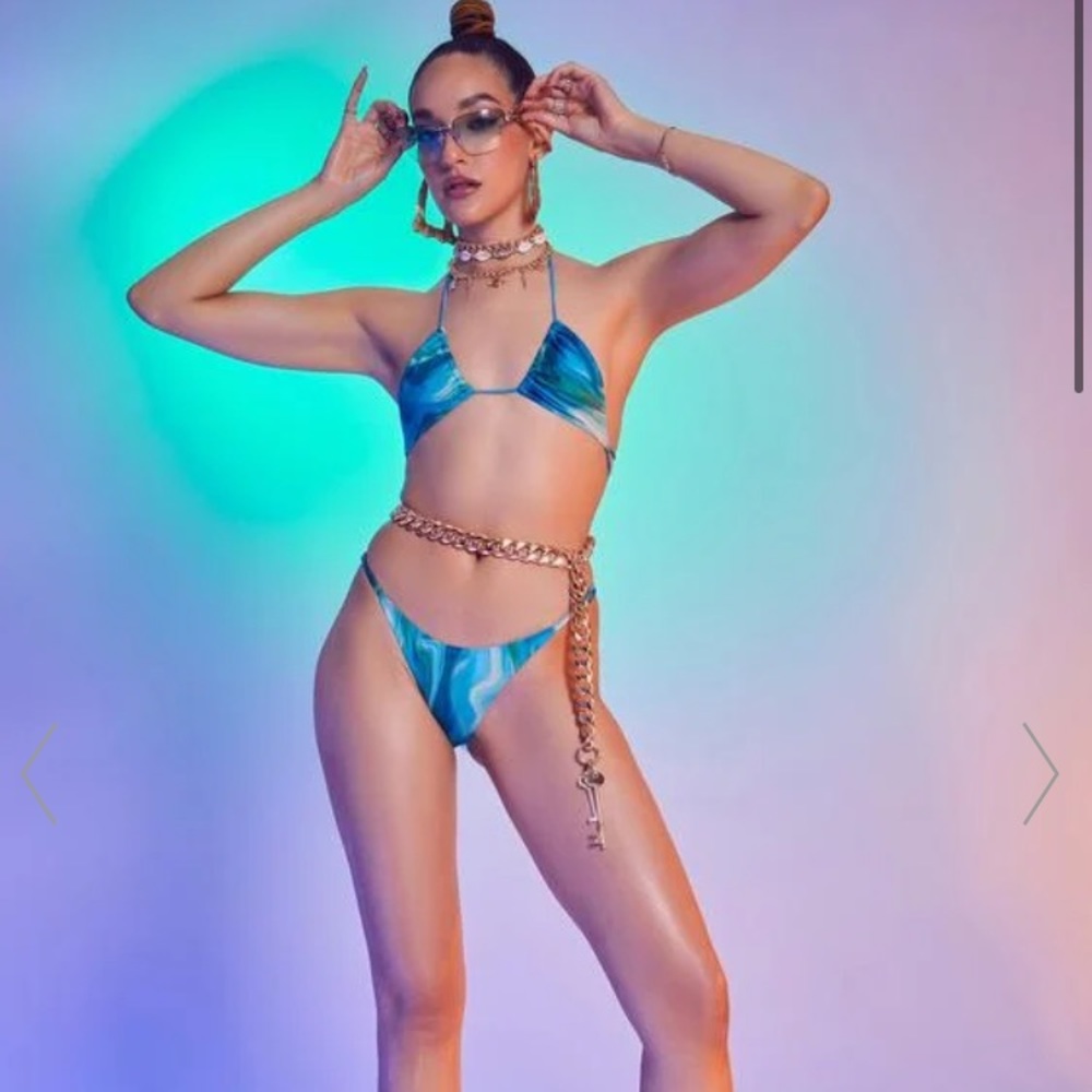Jaded London Recycled Marble Bikini Set